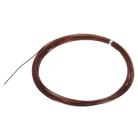 QUARKZMAN Anodised Craft Wire 1 mm x 10 m Aluminium Wire for Crafts Jewellery Wire Craft Wire Metal Memory Flexible Craft Wire for Jewellery Decorative Wreath DIY (43 AWG, Copper)