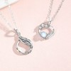 Nicoiro Pair Necklace Feather Moonlight S925 Made [NSPN28] Matching Couple
