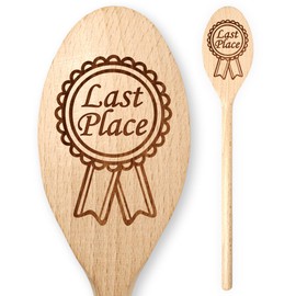 Last Place Cooking Wooden Spoon Pub Quiz Sports Day Golf Ruby Football Darts Competition Night Loser Wooden Spoon Award Game Booby Prize Trophy Medal Family Quizzes Funny Trivia Nights Office Charity