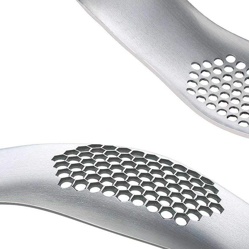TRHDFW Garlic Rocker Crusher Mincer Press Dishwasher Safe, Stainless Steel
