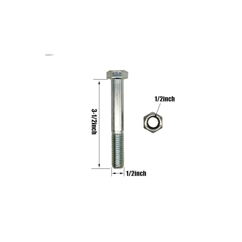 2pack - Grade 2 Shear Bolts for Rotary Cutters 1/2"