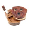 Dog - Natural Wood Intarsia Puzzle Box - Handcrafted with