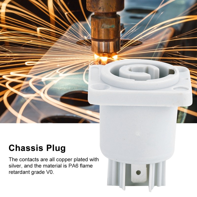 10Pcs 3 Cores 20A Amplifier Audio Chassis Plug Connector Power