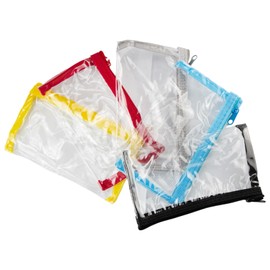 Ainiveiya 5-Pack 6 x 3.5-Inch Clear Waterproof Cosmetic Bags with Zipper - Small Makeup Pouches for Purse, Travel, and Bathroom Organization