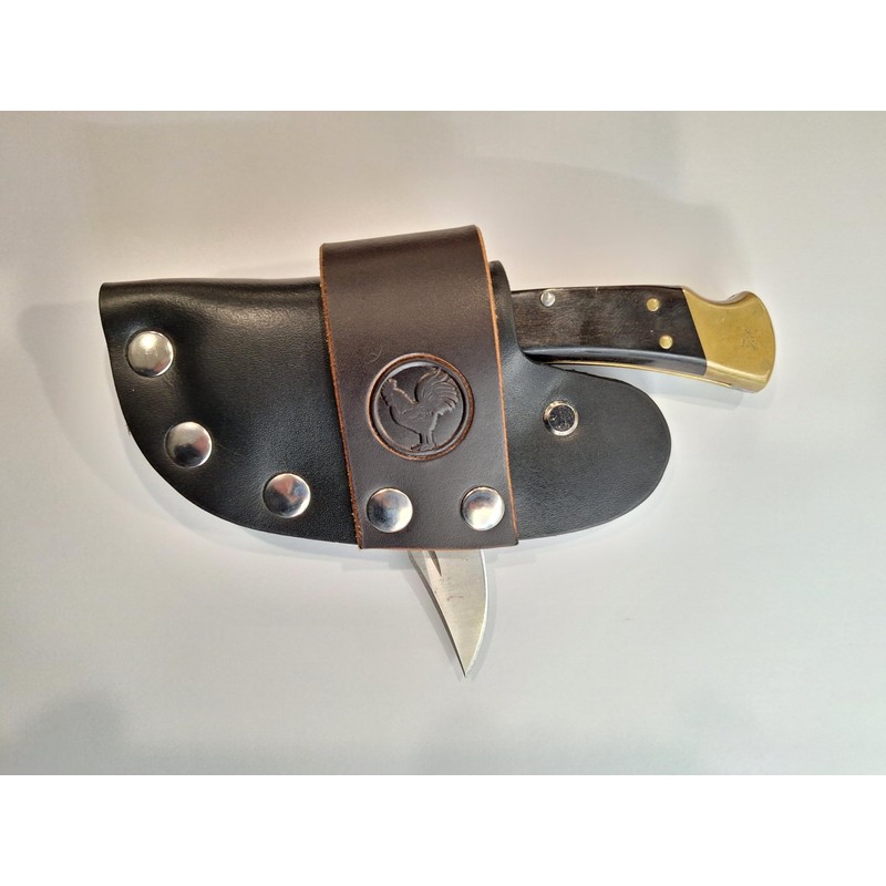 Retrospec Creations Buck 112 Quick-Draw Knife Sheath (Black & Brown)