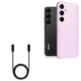 BoxWave Cable Compatible with Xgody V50 - DirectSync PD Cable (3ft) - USB-C to USB-C (100W), Type C Braided 3ft Charge and Sync Cable - Jet Black