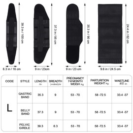SUPVOX Comfortable Postpartum Girdle 1 Set of Postpartum Belly Band Waist Trimmer Support Wrap Size l