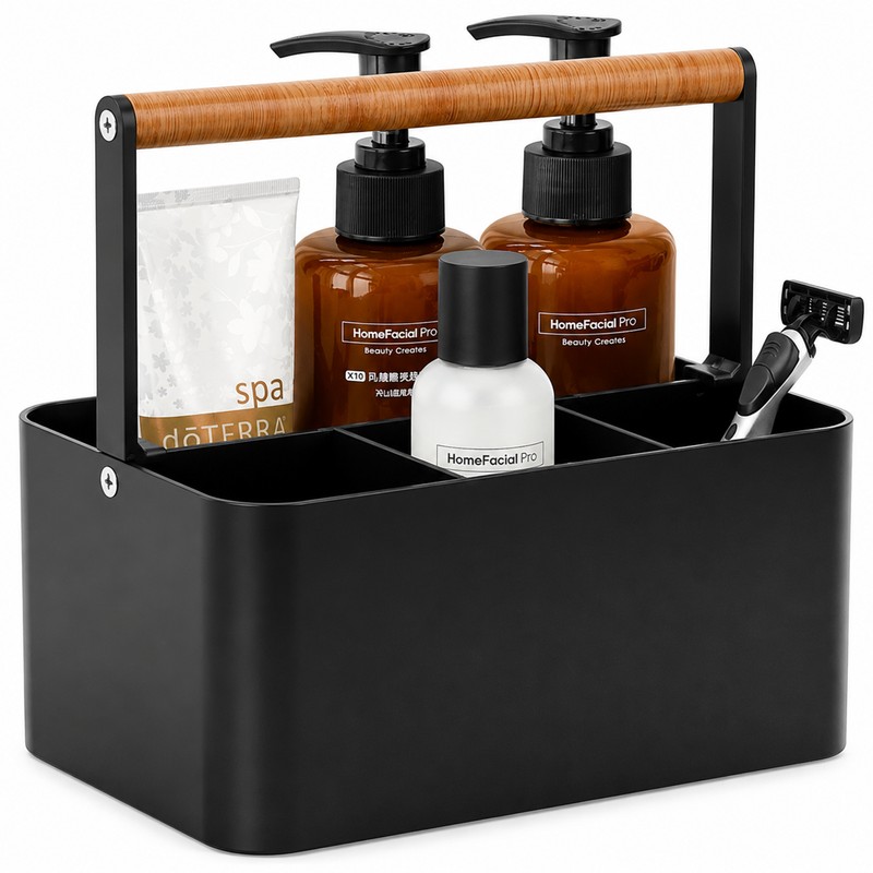 Portable Shower Caddy for Bathroom Storage – Adjustable Dividers &