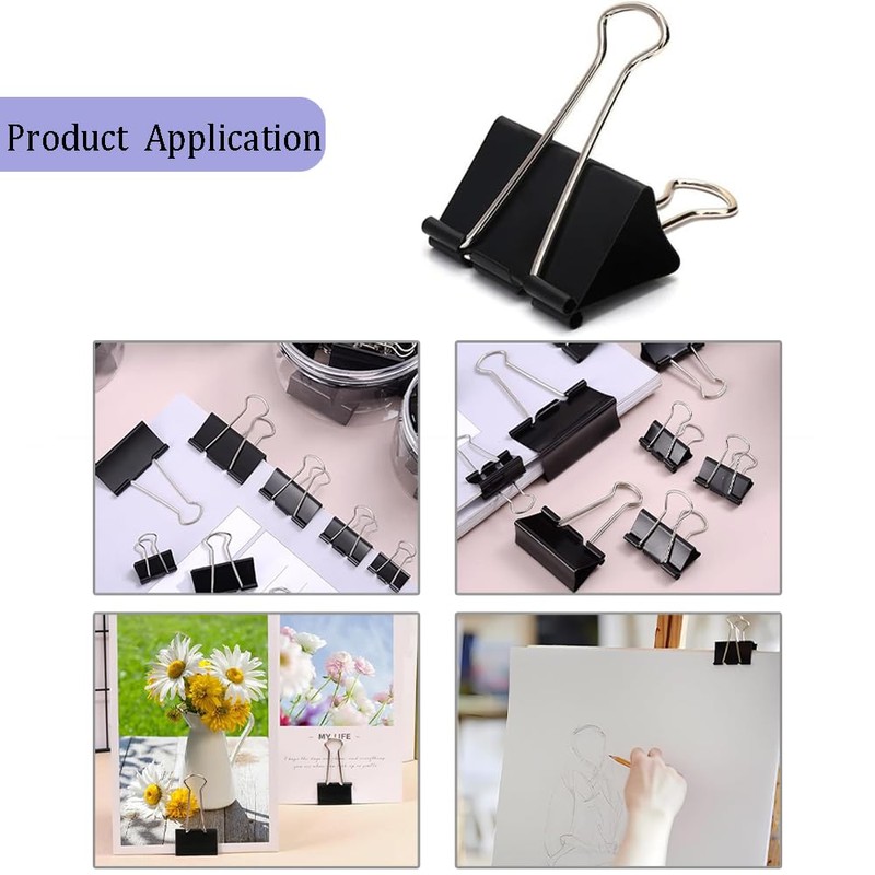 Binder Clips Assorted Sizes - Office Supplies - Bulldog Clips,