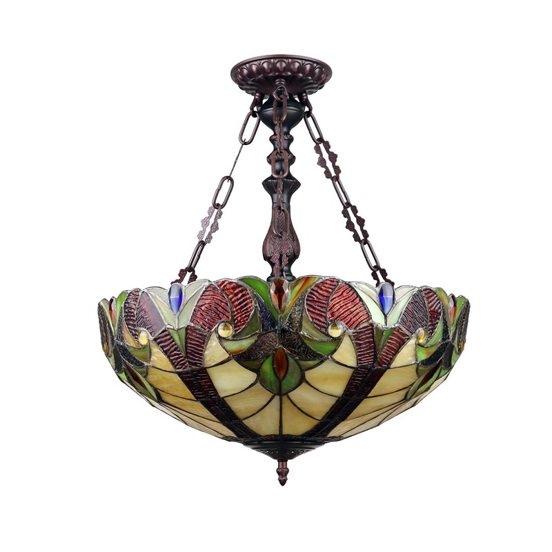Chloe Lighting Adia Victorian-Style Dark Bronze 2 Light Inverted Ceiling