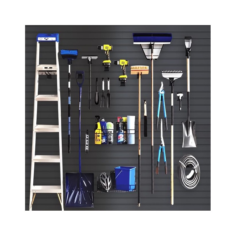 NeatiEase Slatwall Panel Wall Storage Systems, 2 x 4ft Slat