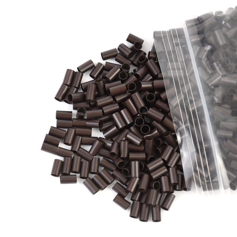 500 PCS Micro Rings Links Beads 3.5x3.0x6.0mm Copper Tubes for