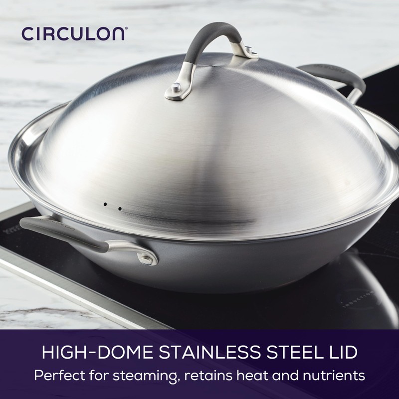 Circulon A1 Series with ScratchDefense Technology Nonstick Induction Wok with