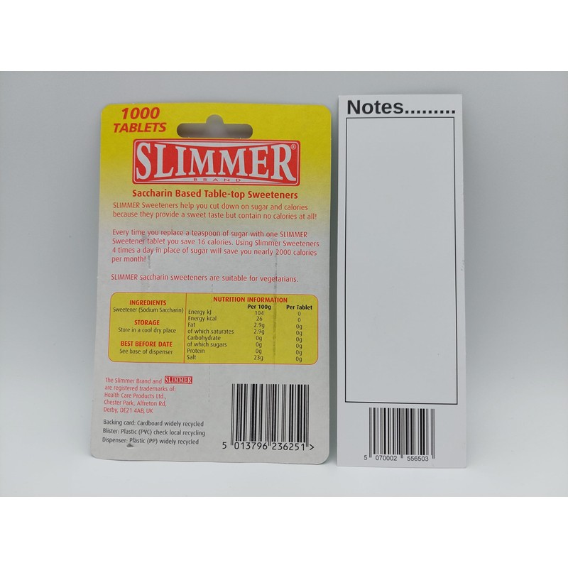 Slimmer Calorie Free Sweetener Bundle with Mollymae Bookmark | 2