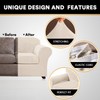 PrinceDeco Couch Cover Velvet Plush Sofa Covers for 2 Cushion