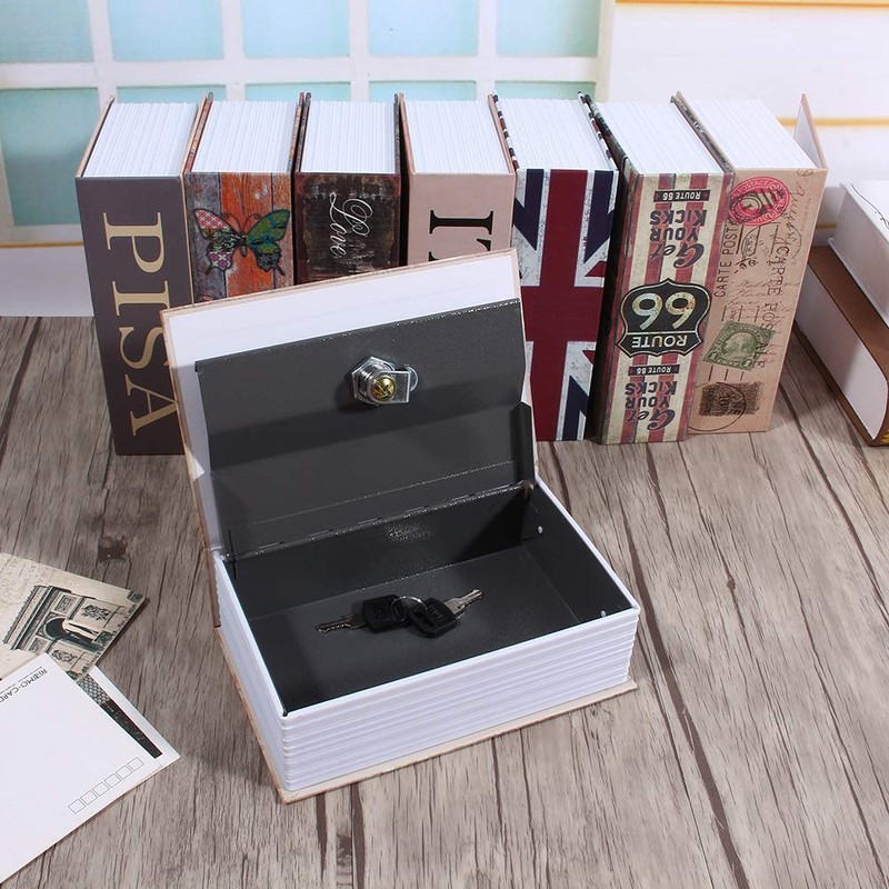Hidyliu Book-shaped Safebox Security Book Box Secret Book-shaped Storage Box