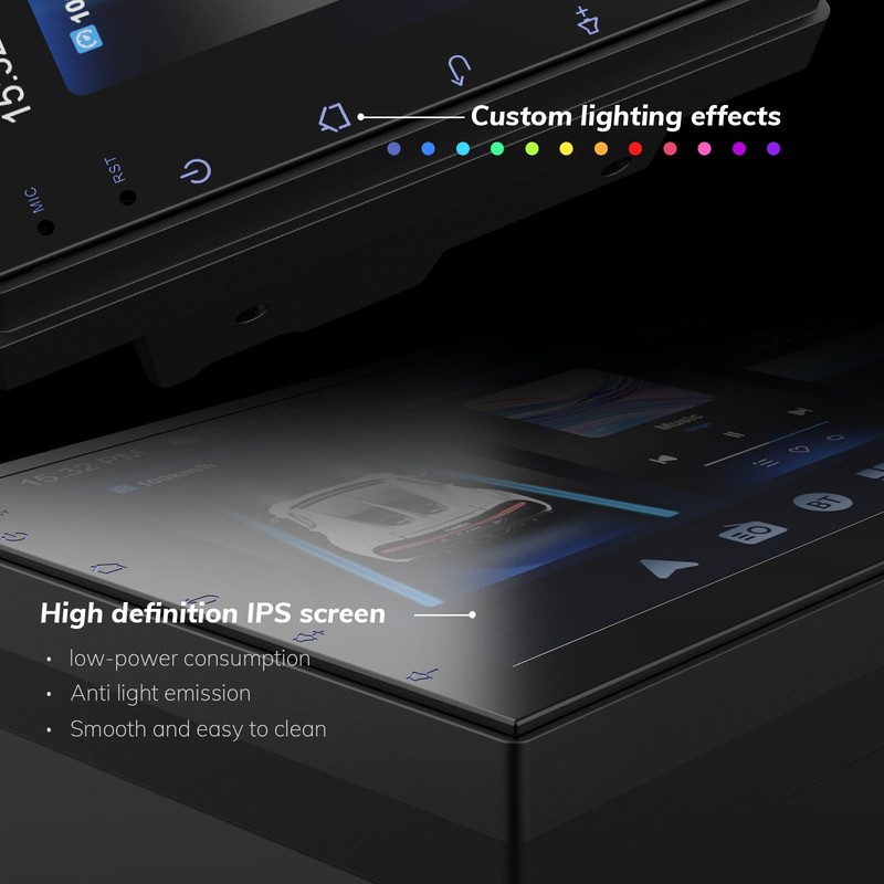 Haudio Double Din Portable Wireless CarPlay Screen for Car, 7"