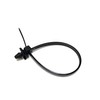 50 x Black Nylon Clip On Cable Ties with Wings