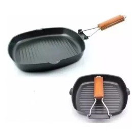 Total Supplier Sartén Cuadrada Antiadherente De 20 Cm Con Mango De Madera