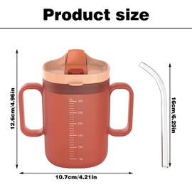 DtgEcd 1PCS Sippy Cup for Adults,Non Spill Cups for Elderly,Adult Drinking Cup for Elderly,300ml Elderly Spill Proof Cups,Suitable for Disabled Patients, Pregnant Women, The Elderly.