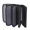 Becho Multifunction Zipper Soft Leather Pencil Case with Multi-Layer Zipper