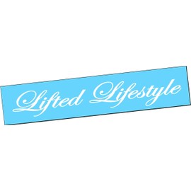 LIFTED LIFESTYLE Vertical Windshield Vinyl Side Decal Sticker Car Truck Turbo