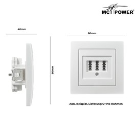 McPower TAE-NFN Junction Box | Flair | 3 x 6-Pin Flush-Mounted, IP20, for Telephone Installation, Ideal for Homes and Offices, White