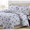 Tribeca Living LISNODUVETKIDB Duvet Set, King, Let it Snow Blue