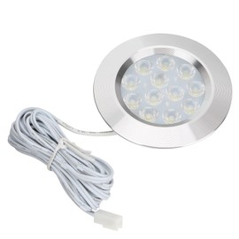 LC-AUTO Interior Spot Light with Junction Box & Car Charger 12V 3W Recessed Ceiling Downlight for Camper Van Caravan Motorhome Boat 6000K Cool White 6PCS