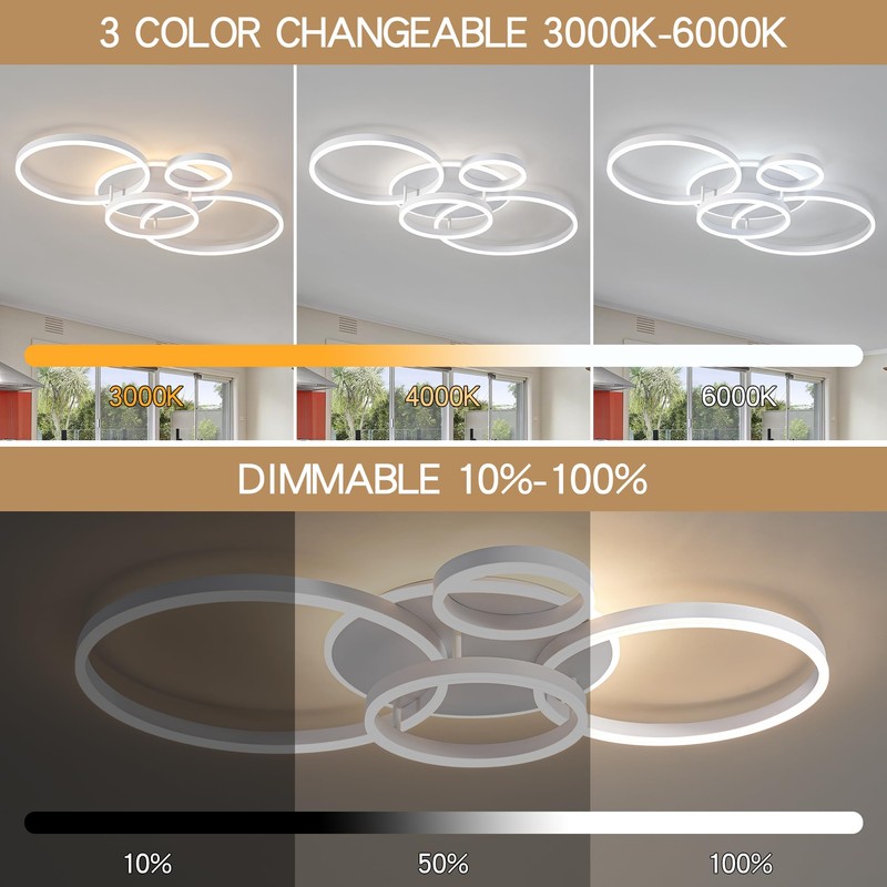 O'NEELDY Modern Light Fixtures Ceiling Flush Mount Modern Led Ceiling