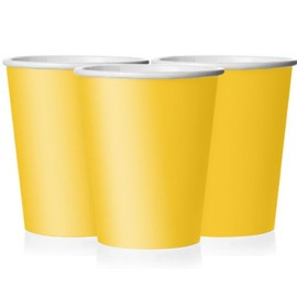 Papierbecher - 266 ml - Gelb - 14er-Pack