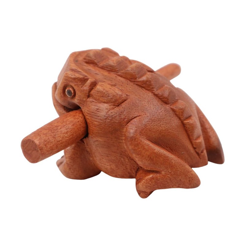 Hsthe Sea Mini Wooden Croaking Frog, Fair Trade Percussion Instrument,