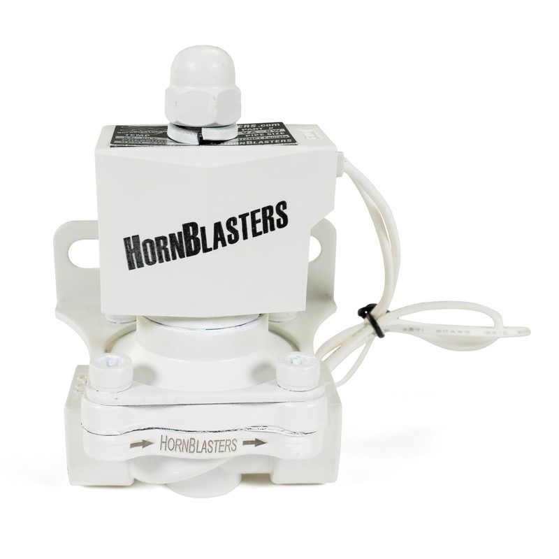 HornBlasters 1/2" 12v Stainless Steel Electric Air Valve (White)