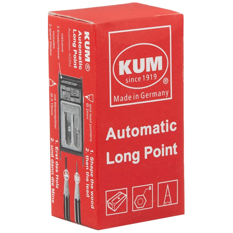Kum AS2, Two Hole Automatic Long Point Pencil Sharpener, Mfg
