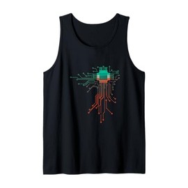 Cool Computer Geek Youth with CPU Gaming Programmer Apparel Tank Top