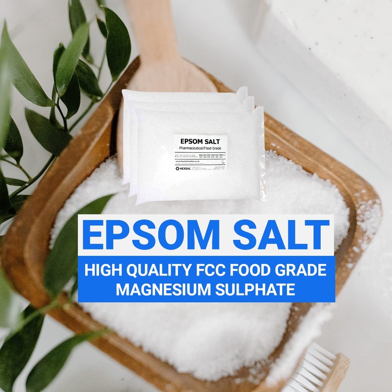 Hexeal Epsom Salt | 1kg Bucket | Food Grade |