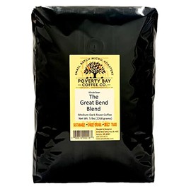 Poverty Bay Coffee Co. Great Bend Blend - Medium Dark Roast - 5lb Bag of Bulk Whole Bean Coffee