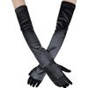 Ruiuzioong Women's Long Gloves Satin Classic Opera Festival Party Gloves