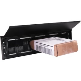 11.5" Insulated Universal Single Side Surface Mount Matte Black Mail Slot
