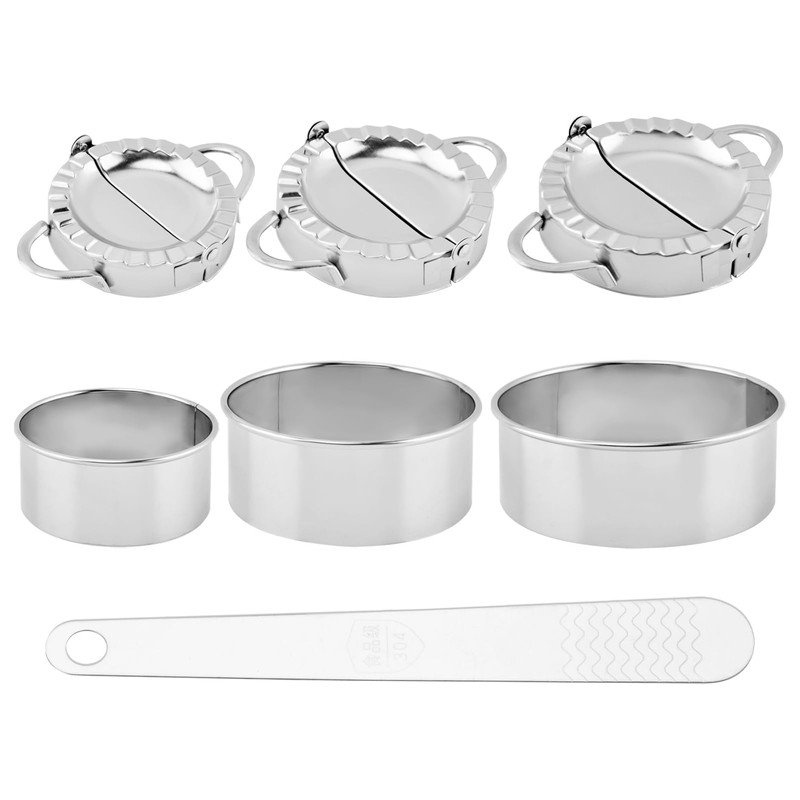 7 Piece Dumpling Maker Set, Stainless Steel Empanada Press Kit,