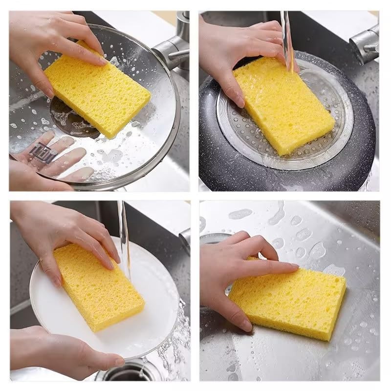 15 Pack Compostable Pop Up Eco Sponges, Multicolour, Non-Scratch, Household,