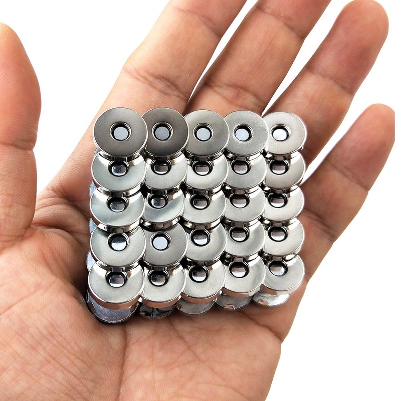 Aligle 50 Sets Magnetic Purse Snap Clasps Button/Great for Closure