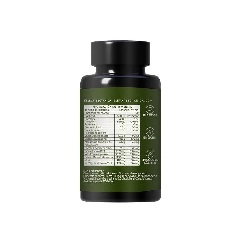 Elevaté Vital Minerals | Suplemento Multimineral | 90 Cápsulas de