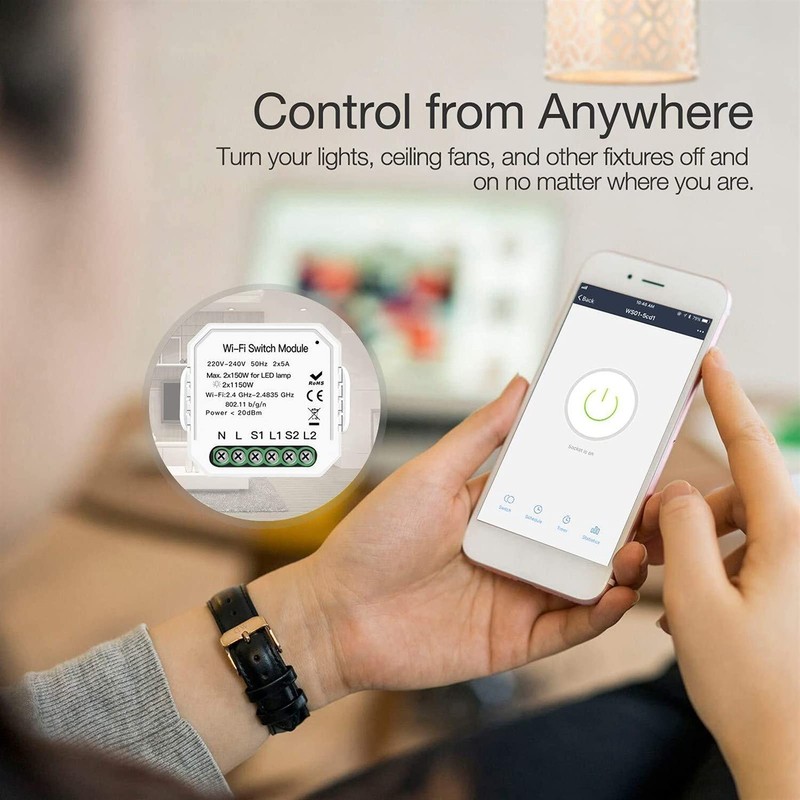 WiFi Smart Light Switch DIY Breaker Module Smart Life/Tuya App
