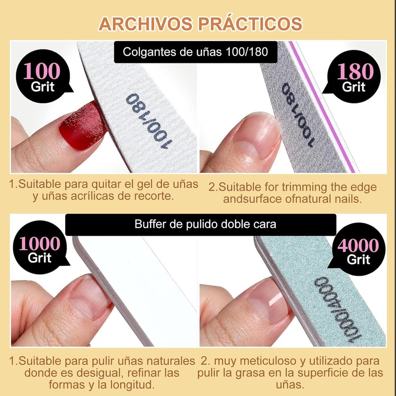 Kit de Manicura Profesional 12 Piezas, Kit de Uñas con