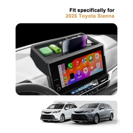 2025 Sienna Dash Console Organizer Tray - Behind Screen Organizer for 2025 Sienna(XLE/XSE/Woodland Edition/Limited/Platinum) Accessories Dashboard Storage Behind Screen Center Console Organizer