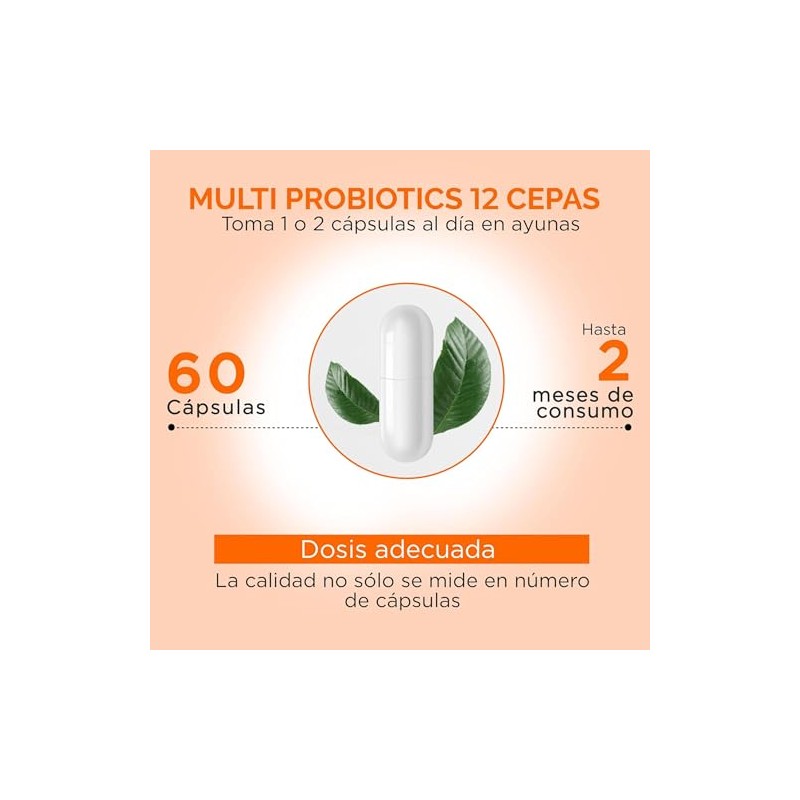Probioticos 120 Billones de 12 Cepas + Prebioticos. OBY MULTI