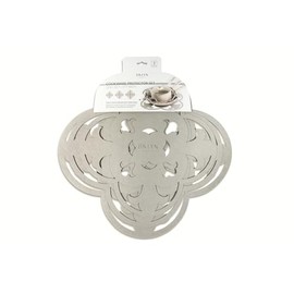 Core Kitchen 3-Piece Set Cookware Protectors, Laser Cut Felt Pot and Pan Protectors for Stacking and Kitchen Organization - Quatrefoil - Haze