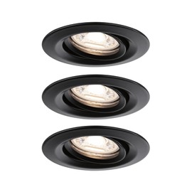 Paulmann Nova 93083 Mini LED Recessed Light Base Set Swivelling 66 mm 15° 3 x 310 lm incl. 3 x 4 Watt Recessed Spotlight 2700 K Coin