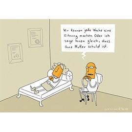 Inkognito Postcard A6 • 78112 ''Therapy Artist: Schilling & Blum • Satire • Cartoons